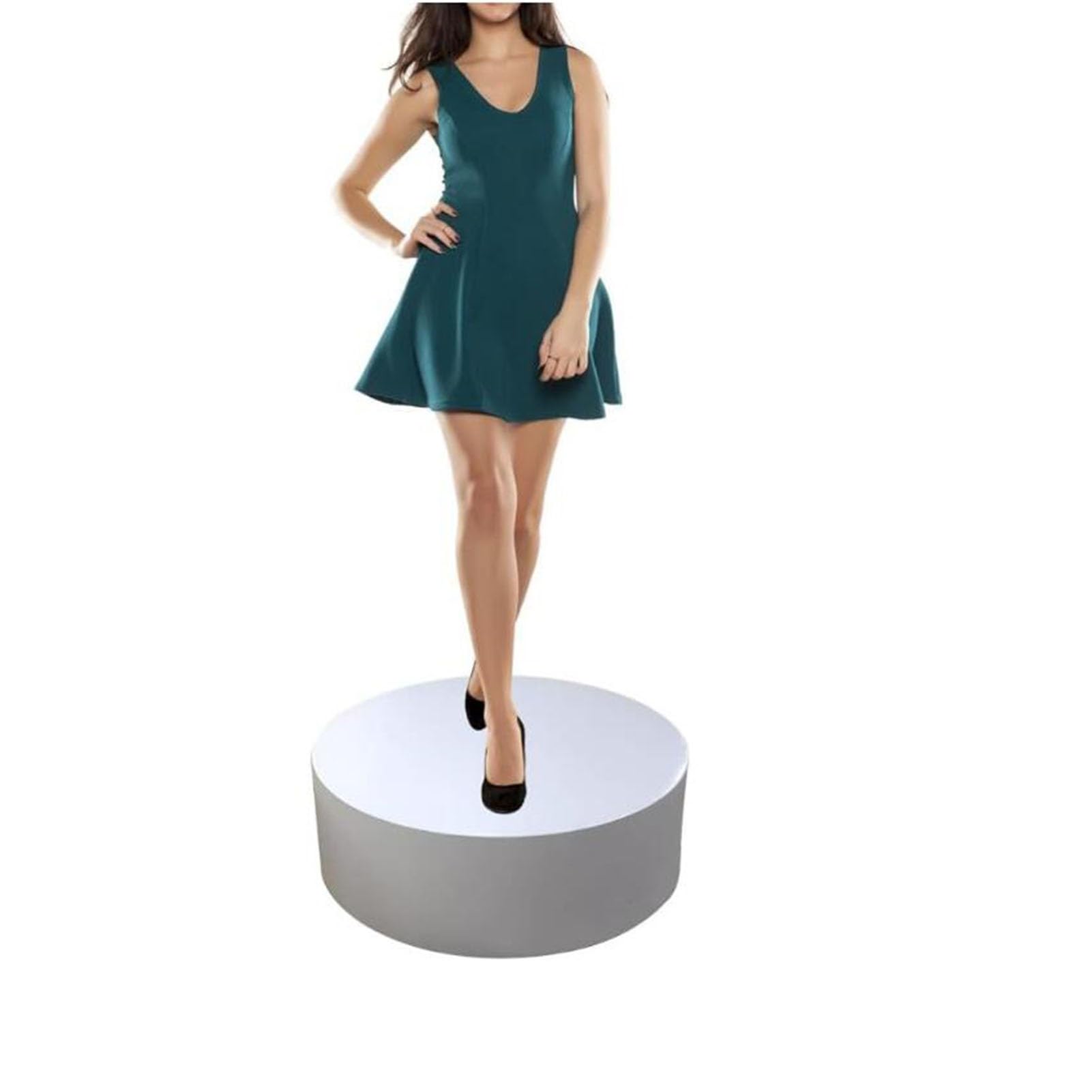 Présentoir rond pour mariée et plateforme de 40x30 cm pour magasin de vêtements