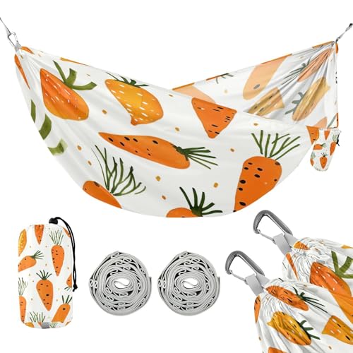 ATTX Beautiful Cartoon Corgi Camping Hammock - Lightweight & Portable Hammocks, Heavy Duty 330lbs Capacity for Indoor, Hiking, Backpacking, Travel, Backyard, Beach#415