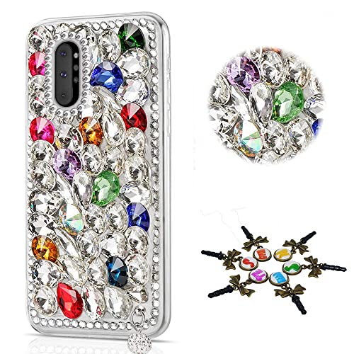 STENES Sparkle Case Compatible with Moto G Stylus 5G 2024 Case - Stylish - 3D Handmade Bling Crystal Stone Rhinestone Crystal Diamond Design Girls Women Cover - Colorful