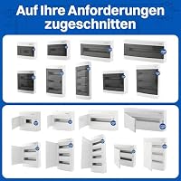 Intratec Sicherungskasten Aufputz 3 reihig – IP40 Verteilerkasten Aufputz Gehäuse für 36 Module mit weißer Tür für einfache Installation Zuhause & Gewerbe – 485 x 287 x 112 mm – Ansicht 7