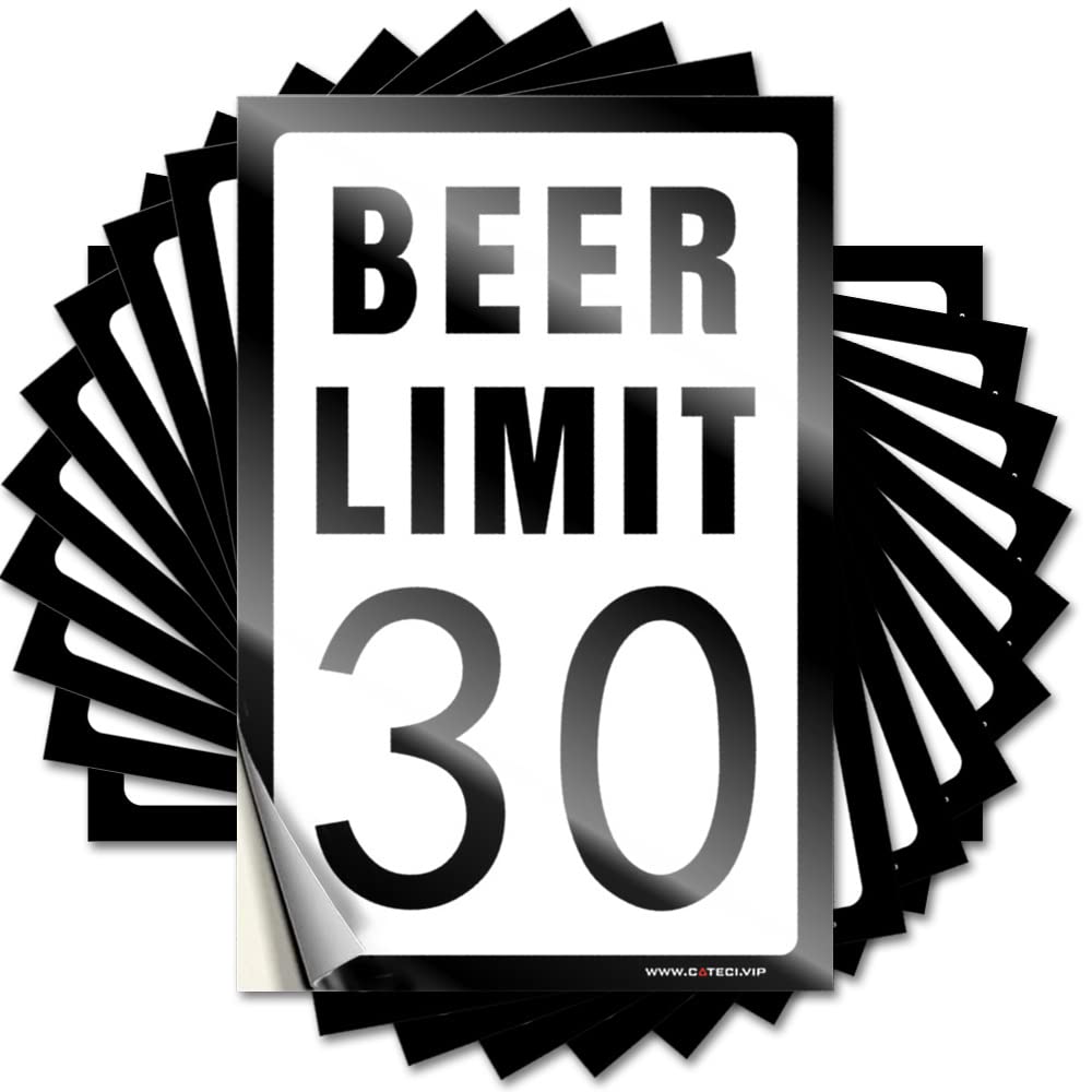 Birthday Water Quote | Beer Limit 30 Vintage Durable Vinyl Sticker Easy Apply for Texas(6X9CM)