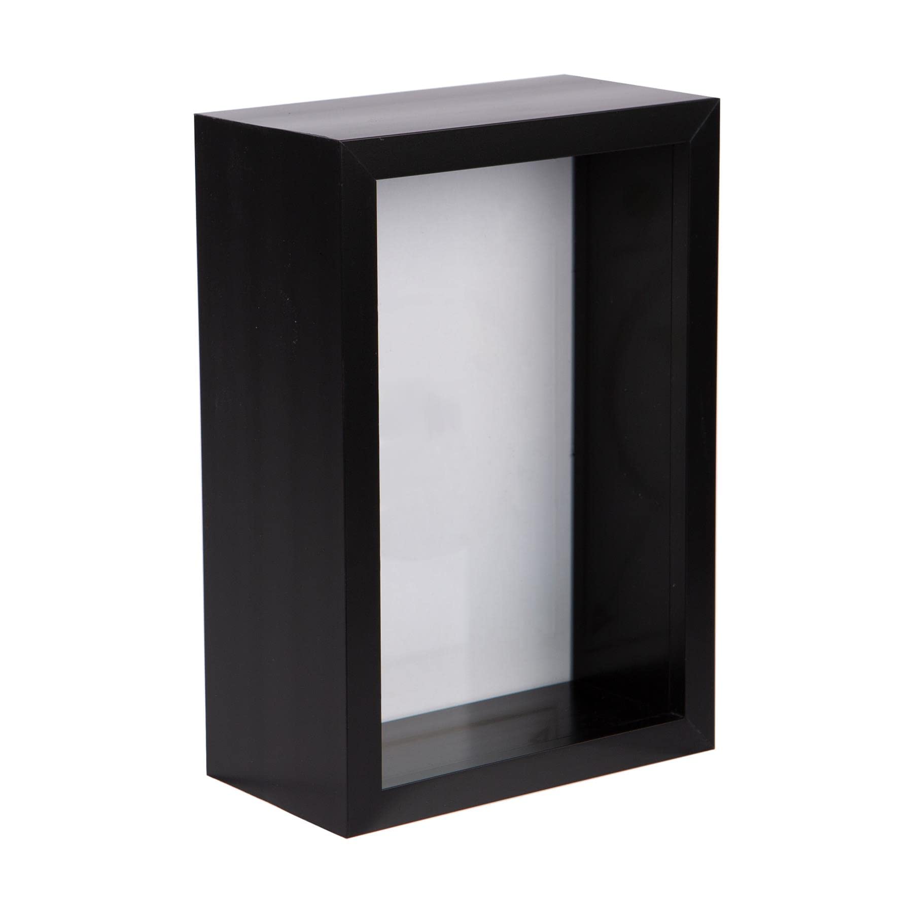 Nicola Spring 3D Deep Shadow Box Photo Frame - 4 x 6" - 3D Photo Frame Picture Frame Memory Box Display Case for Photos, Memorabilia, Artworks, Crafts, DIY Decoration, 4x6inch Black