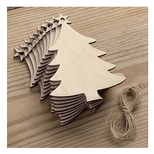 Lalang Rustic Wooden Bauble Hanging Decor Christmas Wedding Party Bunting Decoration (tree)