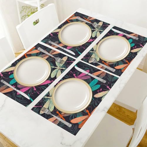 Sets de table libellule antidérapants pour éviter les taches et les rayures - 7