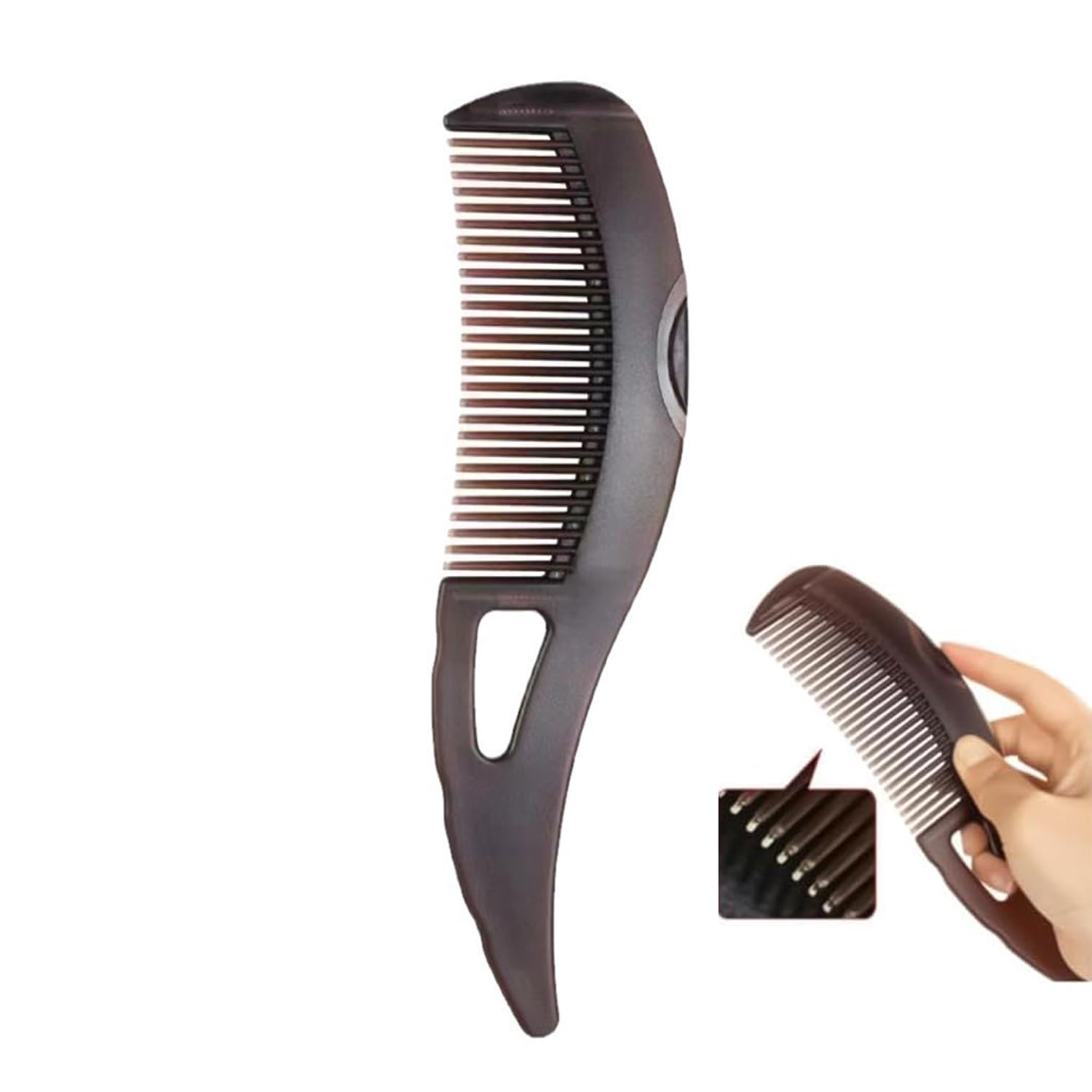 Muyaps Dandruff Comb for Scalp Massage, Hollow Tooth Hairbrush, Energy Comb Allows for The Effective Removal of Dandruff and Lice,8.3x2.1 Inch Washable Scalp Care Comb for Women Men (1pcs)
