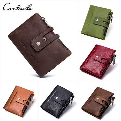 Wallet for Men- Men Leather Wallet,Trifold Wallet RFID Blocking Zipper Pocket Coin Credit Card Holder Purse With ID Window3