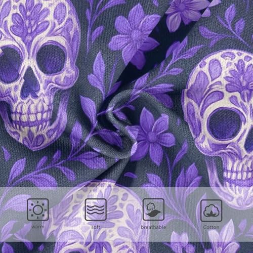 Joisal Cotton Girls Underwear Toddlers Cool Purple Flowers Skulls Panties for Girl Animals Undies Kids Briefs 2t3
