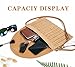 Straw Clutch Handbag Summer Beach Straw Purse for Women woven Envelope Bag and 2 Pairs Rattan Earrings (Light brown bag and Rattan earrings)