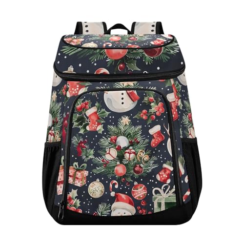 Christmas Snowman Gift Cooler Backpack Cooler Insulated Leak Proof Lunch Backpack 36 Cans Waterproof Soft for Men Women Picnic Hiking Camping Beach