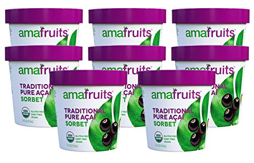 Amafruits Certified Organic Acai Sorbet Pints - 8 pack (Traditional Pure Acai) - Thumbnail 4