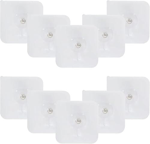 Miniatura 5 de 20 ganchos adhesivos de pared, acero inoxidable y PVC, transparentes, resistentes, impermeables, inoxidables, a prueba de aceite