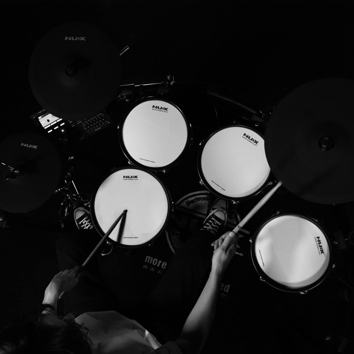 NUX DM-8 - Kit batteria digitale, autentica sensazione acustica, riproduzione espressiva realistica, sistema rack robusto