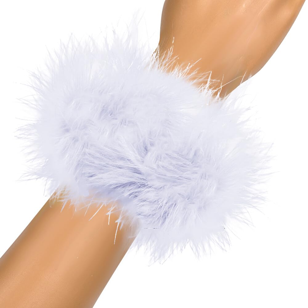 Bracelets En Plumes Pour Femmes - 2Pièces - Accessoire Fête, Halloween, Cosplay - Multiple Couleurs