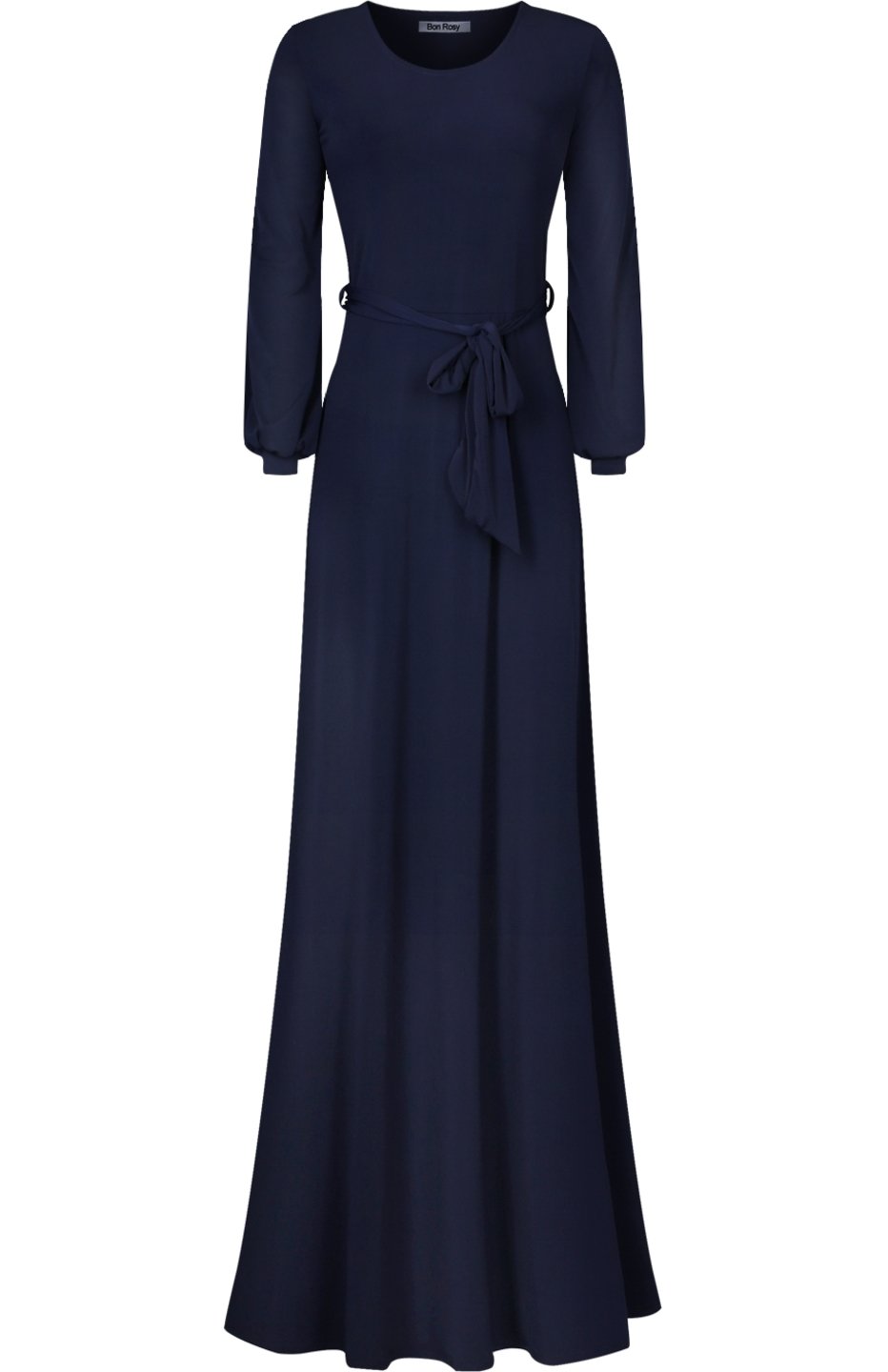 Women's 3/4 Sleeve Deep V-Neck Maxi Faux Wrap Solid Plus Size Dress