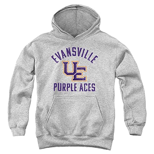 University of Evansville Official Purple Aces Logo Youth Kids Boy/Girls Pull-Over Hoodie Sweatshirt