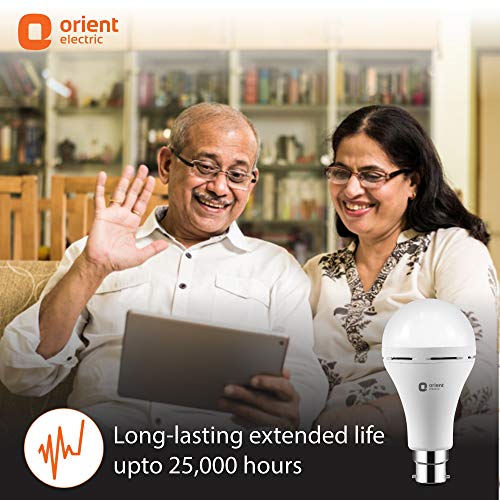 Image of Orient Electric Inverter Emergency LED Light Bulbs - 6500K (Pack of 3, 9W)