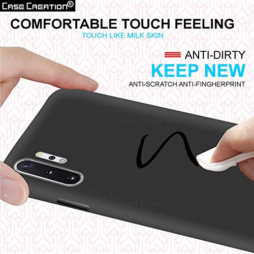 Image of Case Creation Luxurious OG Series for Samsung Galaxy Note10 Case Cover,Anti-Dirty Slim Case Frosted Matte Cute Candy TPU Raised Bezel (Splash of Color) Back Cover for Samsung Note 10 Plus -Black