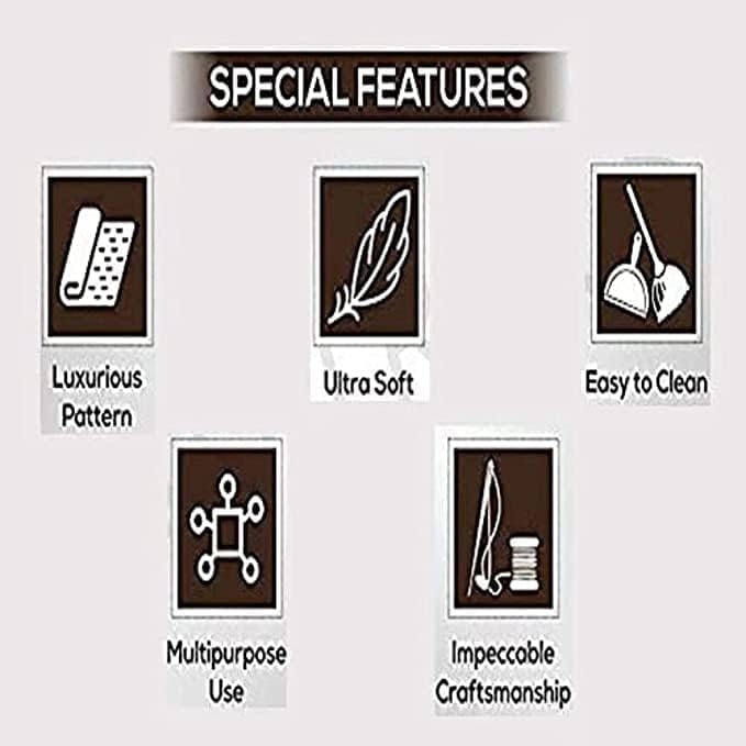 Image of Super Soft Microfiber Bedside Runner for Bedroom, Kitchen, Office, 2 x 5 Feet, Colour: Blue, Thickness 1.5 Inches