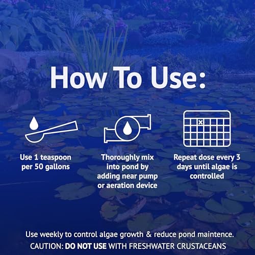 Image of API Pond ALGAEFIX Pond Algae Control-Copper Free-Clean, Clear Water-Up to 4800 Gallons-Safe for Fish & Plants-Water Gardens, Fountains-Natural Active Ingredient-EPA-Registered, 16-Ounce (Pack of 12)