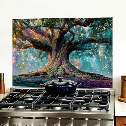 Image of Enchanted Tree Kitchen Backsplash Peel and Stick, 35.4x23.6 in