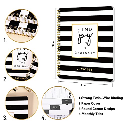 Planner 2023-2024 - Jul. 2023 - Jun. 2024, 2023-2024 Planner With Tabs, Academic Planner 2023-2024, 2023-2024 Academic Planner Weekly & Monthly, 8" X 10", Holidays + Thick Paper + Twin-Wire Binding #TOP4