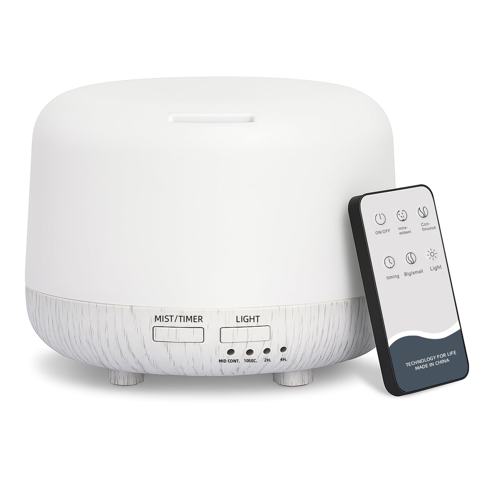 SPLITSKY Diffusore di oli essenziali da 300 ml, diffusore di oli per aromaterapia con telecomando, 8 ore silenzioso per la casa, 7 colori della luce LED, timer, per piccole stanze e camere da letto.
