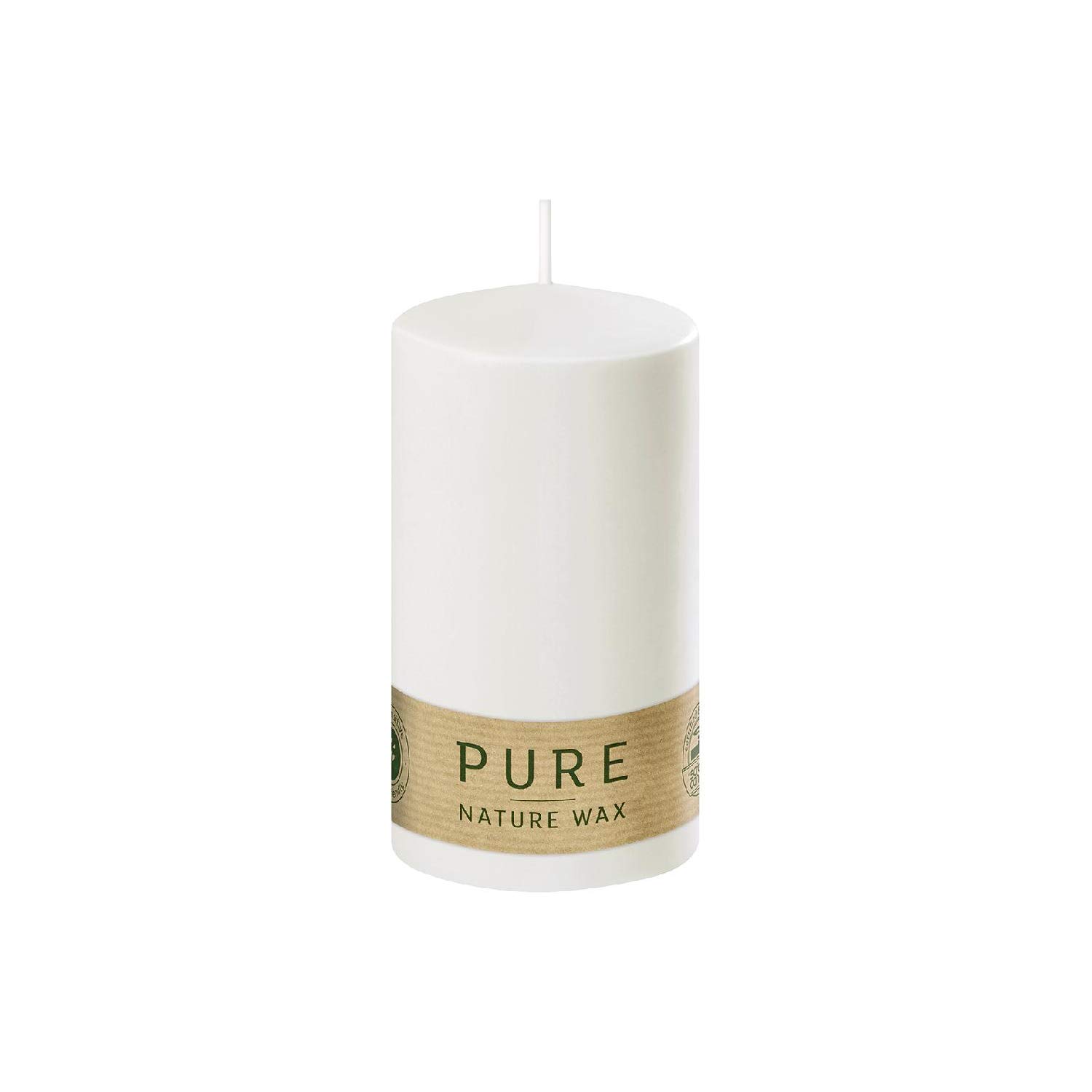 Wenzel Pure Kerze Safe Candle 13x7cm Natural, weiß (12 Stück)