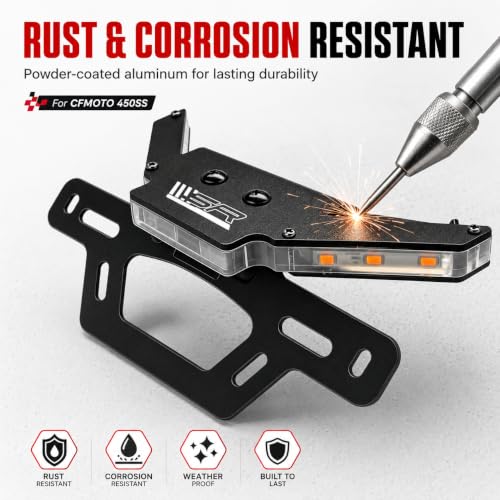 Image of Tidy Tail Integrated Signal Light Fender Eliminator License Plate Compatible with CFMOTO 450SS /450NK 2023-2026,Aluminum Alloy,Laser Cutting,CFMOTO 450SS Accessories,CFMOTO 450NK Accessories