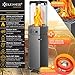 KESSER® Gasheizstrahler 4/8 kW Gas Piezozündung Heizung + Gasdruckregler + Cover, 360° Rollen Kippschutz, Terrassenheizstrahler Gasheizung Gasheizer Outdoor Kamin Mobiler Heizpilz, Heizer, Anthrazit