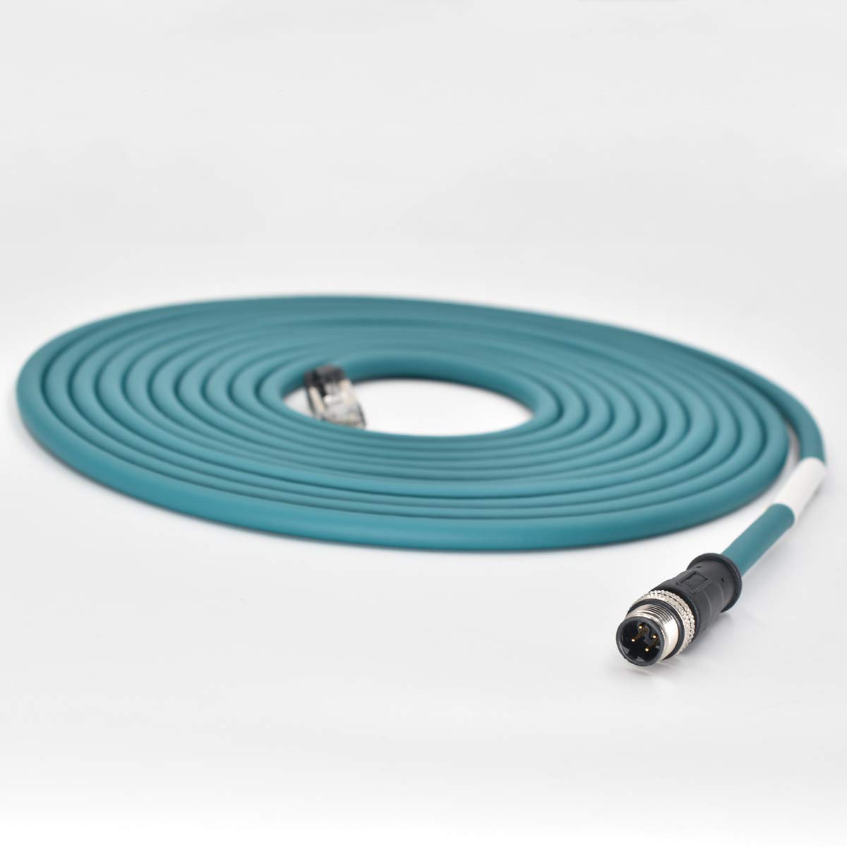 M12 4pin D-Code Maschio a RJ45 Connettore Ethernet CAT6 Cavo schermato (15M)