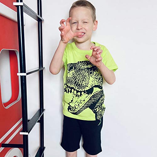 Image of Toddler Boy Clothes Cartoon Cotton Summer Short Sleeve T-Shirt and Shorts Kids Outfit Set 2-7 Year
