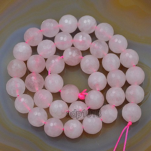 AD Beads 10mm Faceted Rose Quartz