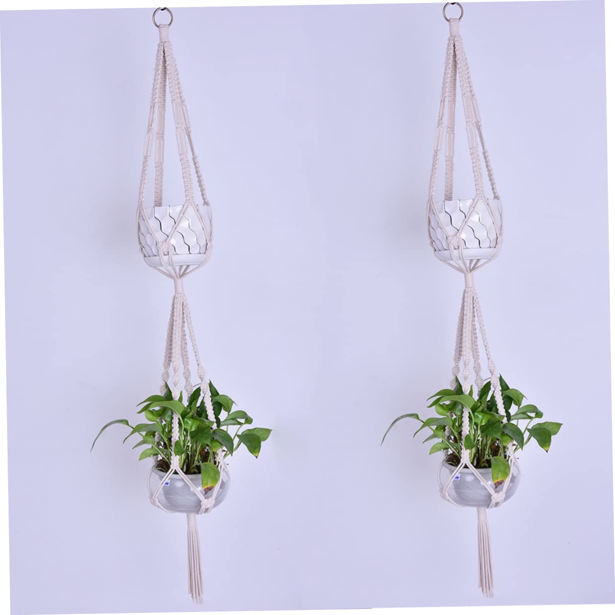 YARNOW 2 Pz Appendini Stand Appendiabiti Appendi Grucce Macramè Per Piante Stender Appendiabiti Gancio Per Macramè Vegetale Doppio Appendiabiti Per Piante Pianta Vaso Di Fiori