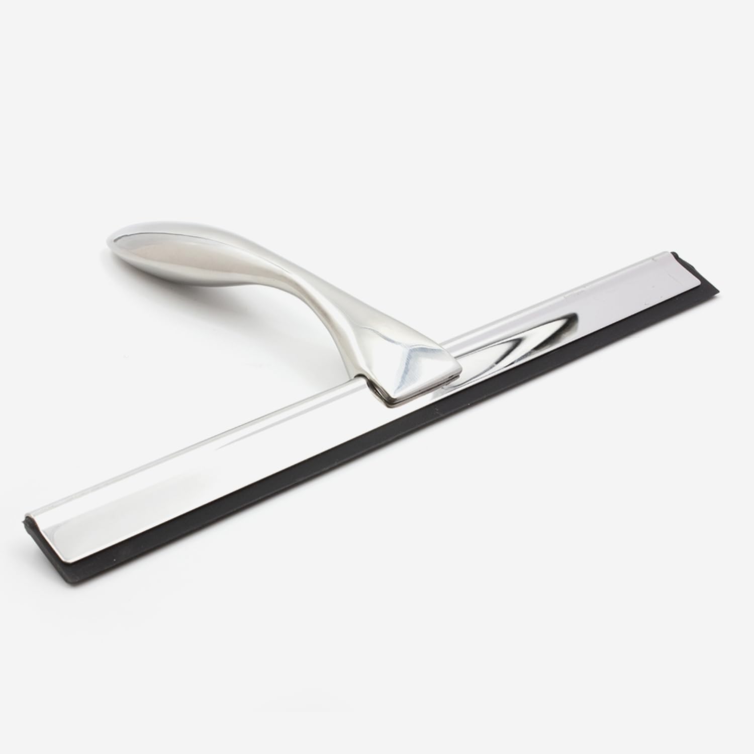 BATHBAZAAR Raclette de Douche en INOX argenté Mat, série GATO, Dimensions 25.5 x 17 x 3 cm, Poids 0.129 kg