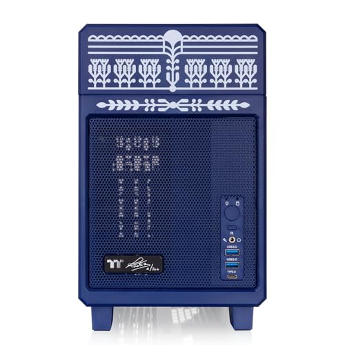 Image of Thermaltake TR100 Koralie Edition; mITX Support; 18.9 Liters; PCIe 4.0 Riser Cable Included; 360mm GPU Clearance; 280mm Radiator Support; Removable PCIe Bracket; Cobalt Blue; CA-11A-00SPNN-AR