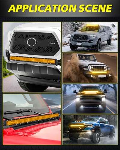 Image of 30 Inch Amber LED Light Bar 230W Combo Quad Row Off Road Light