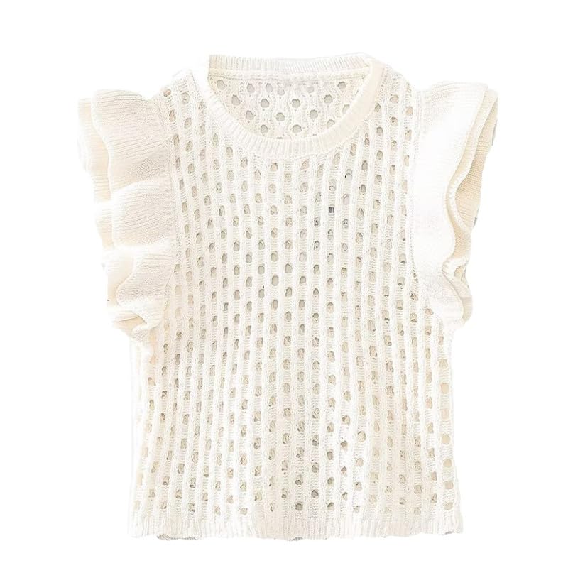 Women's Layered Vest Top U Neck Solid Color Pullover Short Sleeve Casual Regular Fit Top