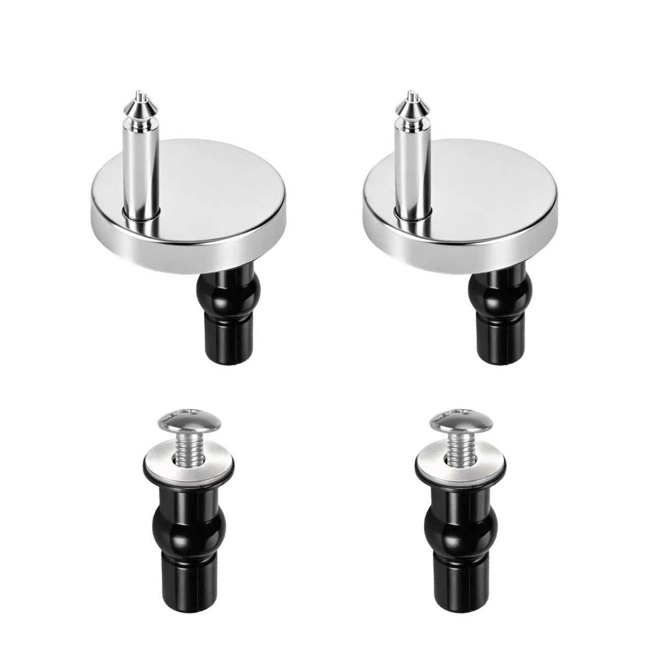 Okeno Select 2 Pcs Top Fixing Toilet Seat Hinges, Universal Quick Release Toilet Seat Fixings, tToilet Hinges Fittings for WC Blind Holes