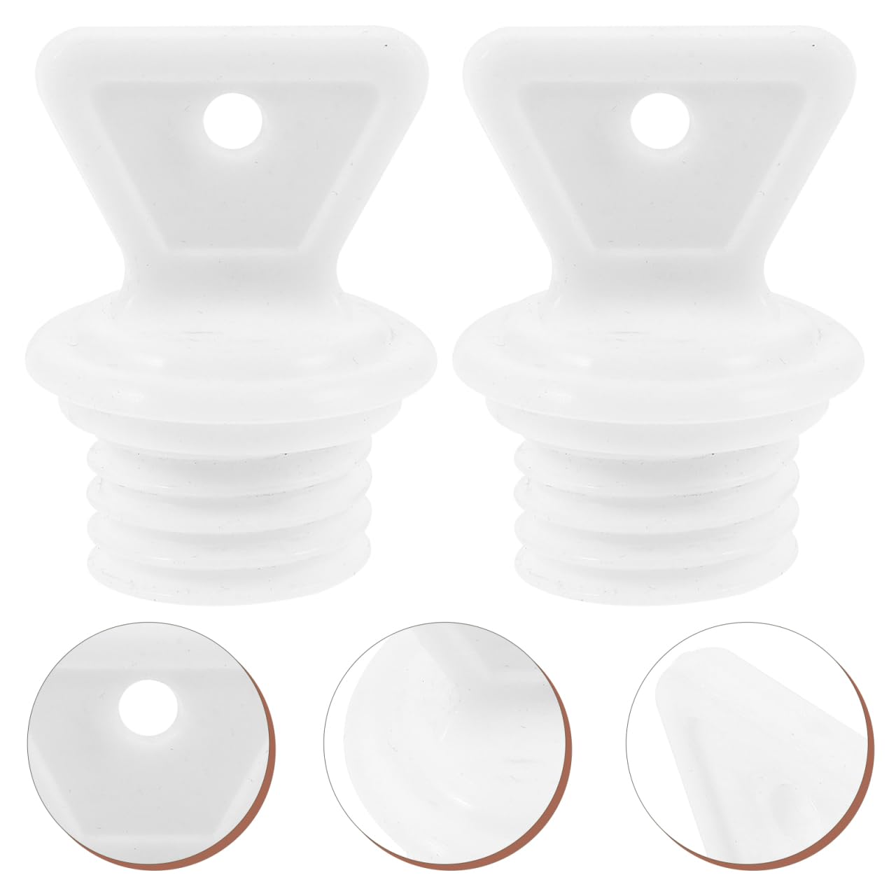 2 pcs Hot Water Bottle Stopper, Anti-Leak Replacement Rubber Bed Bottle Stopper White Rubber Cup Plug for Sealing Hot Bags Diameter 45 mm
