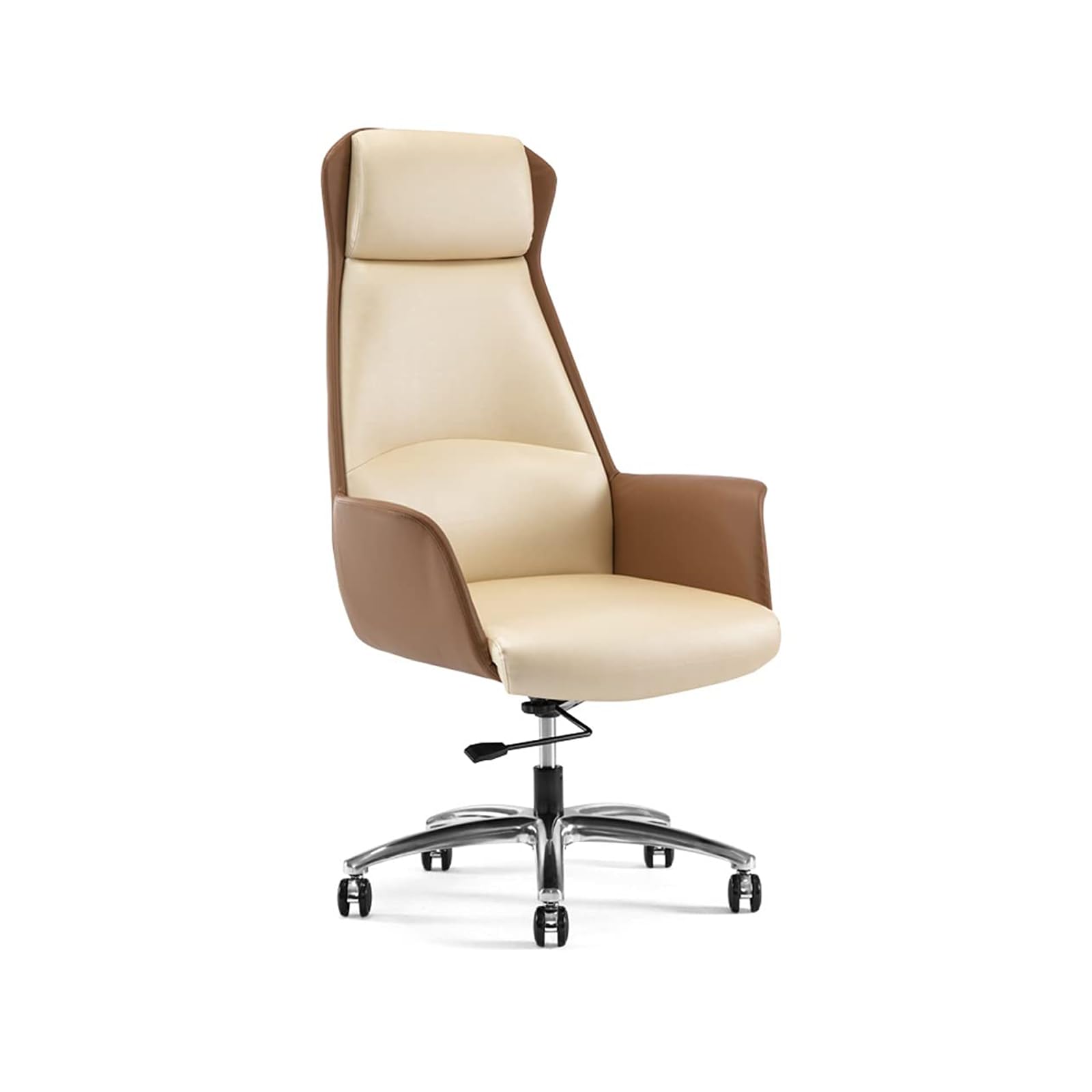 HTTGDGDH Ergonomic Highback Office Chair With Pulley Bracket For Home Desk Gaming Racing Pu Leather Recliner Lift Swivel Chair Comfortable And Stylish Solution For Office And Gami,A