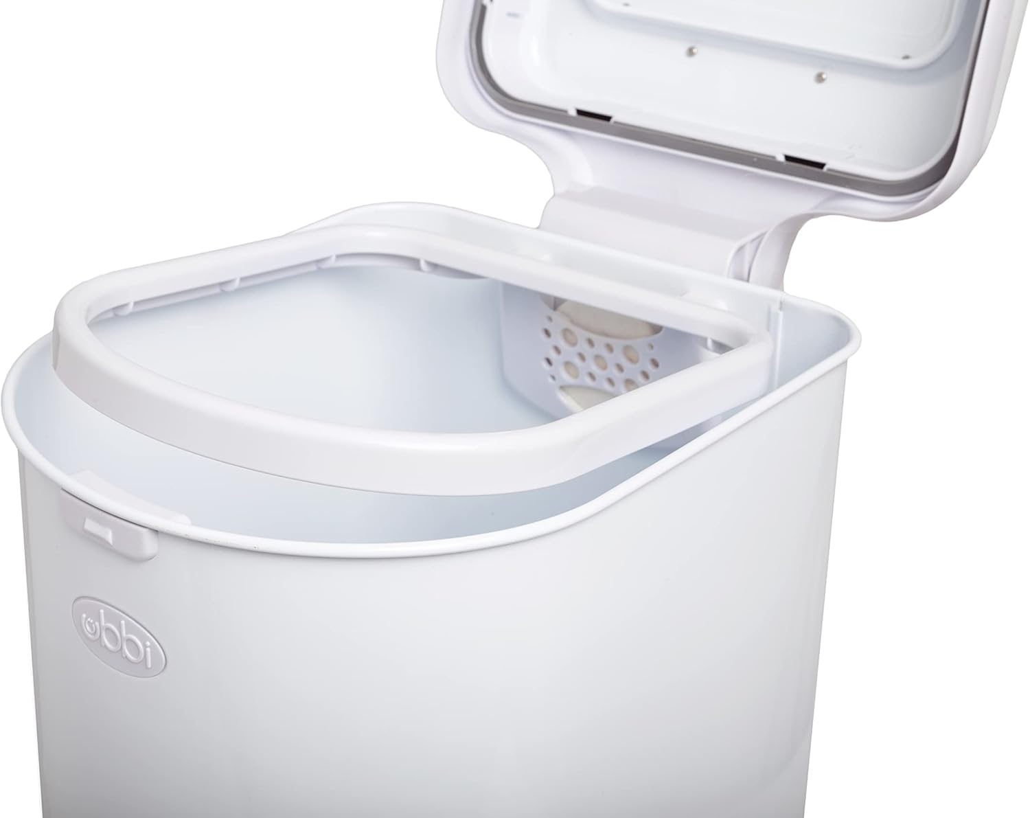 White Steel Odor-Locking Pet Waste Pail