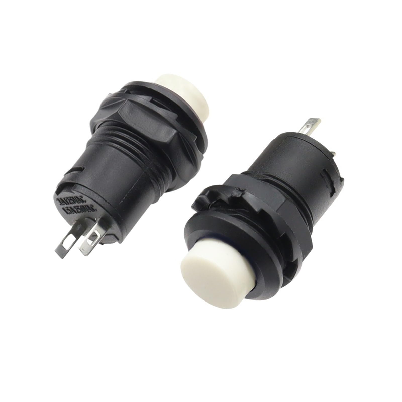 AUOQKQUT 100PCS white Self locking Switches DS428 12mm OFF- ON Push Button Switch 3A /125VAC 1.5A/250VAC DS-428