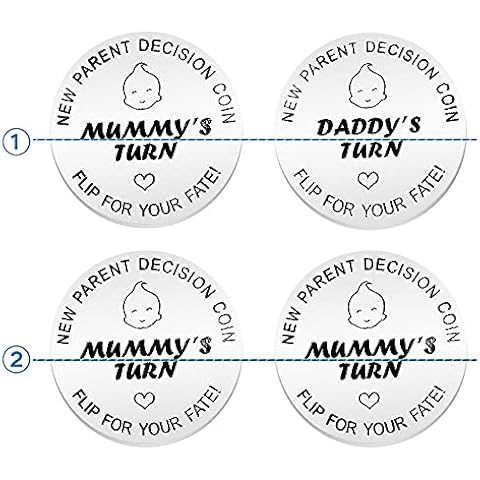 Neatbuddy Decision Making Coin 2PCs Set, Pregnancy Gifts for First Time Moms, New Dad Gifts, New Moms Gifts for Women,New Baby Gift for New Parents to Be Birthday Gift Cover