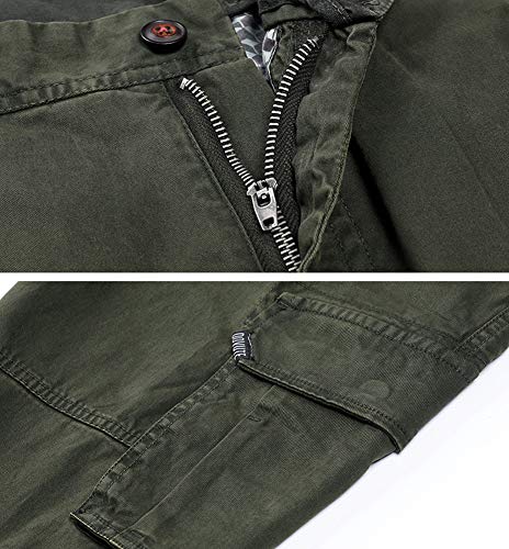 chouyatou Men's Casual Mid-Rise Waist Tapered Leg Close Bottom Jogger Cargo Pants4