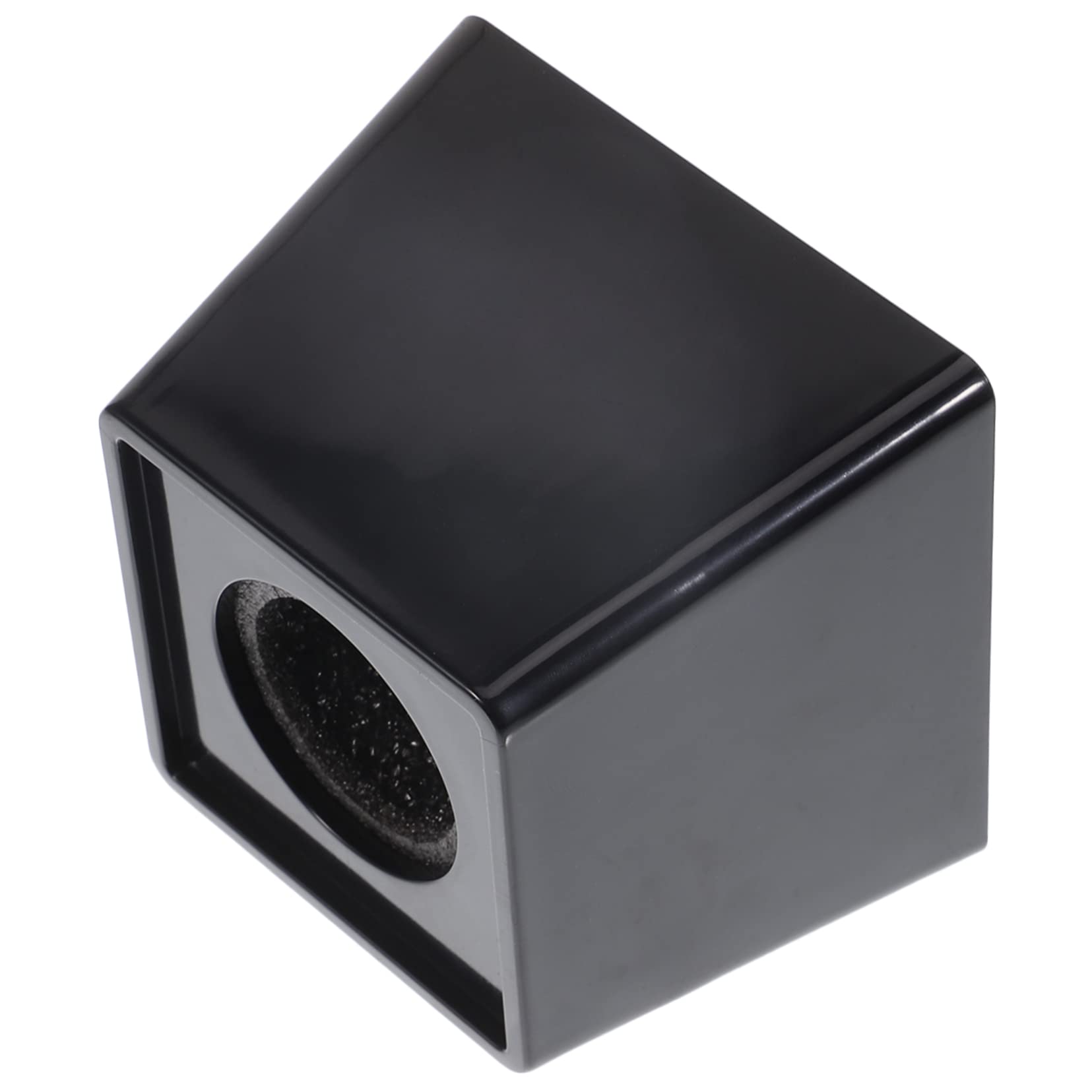 3 Cubes Logo Microphone - Support De Drapeau Pour Micro Interview, Présentation - Noir, Plastique - 7x7x5 Cm - 7