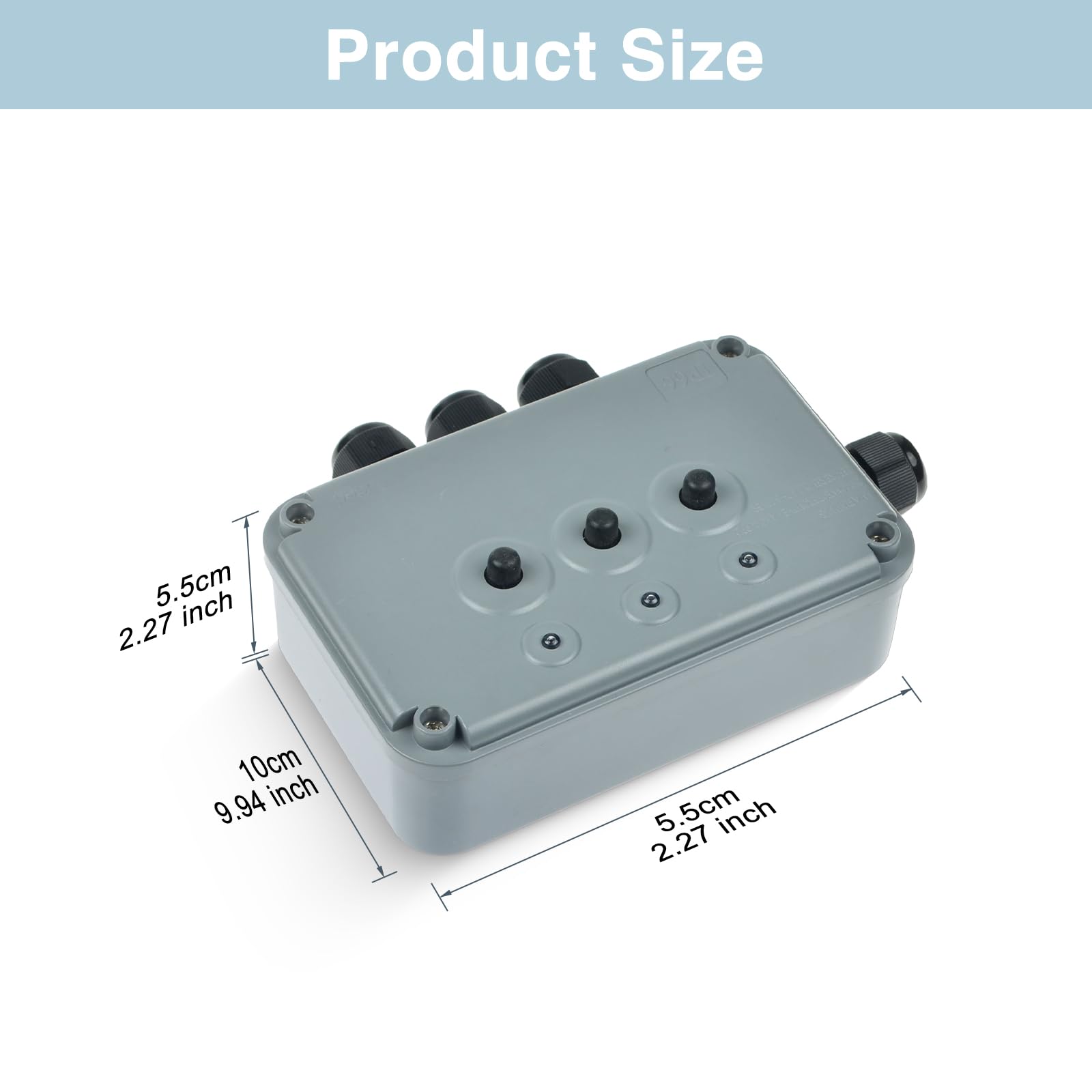 Nineleaf 3-Way Garden Switch Box, 15A Outdoor Switch Boxes with