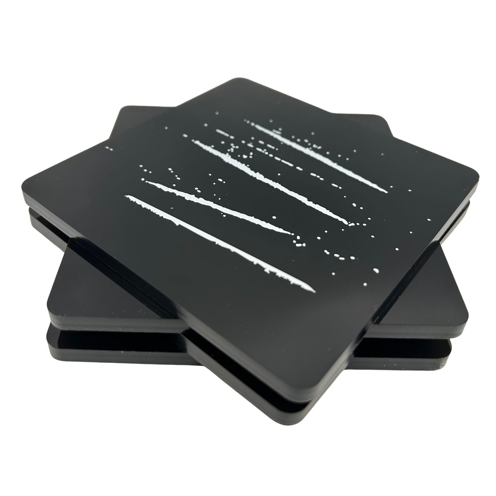 Posavasos Divertidos con líneas Falsas, Posavasos de línea Divertida, 4 Posavasos de Regalo para Fiestas, Bares, Cuevas de Hombre y decoración del hogar