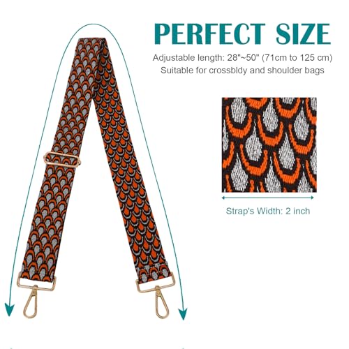 Image of Strap Purse Crossbody Bag Strap Replacement Metal Swivel Hook Shoulder Strap Guitar Strap for Crossbody Bag /luggag