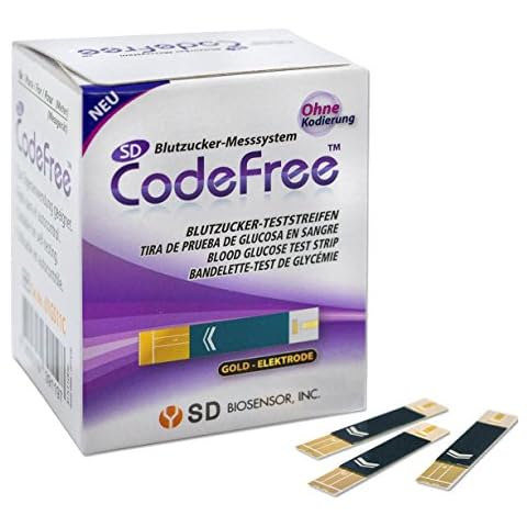 SD CodeFree Blutzuckerteststreifen 250 Stück, Sparpackung zur Diabetes-Messung bei Blutzucker (Zucker-Krankheit) Cover