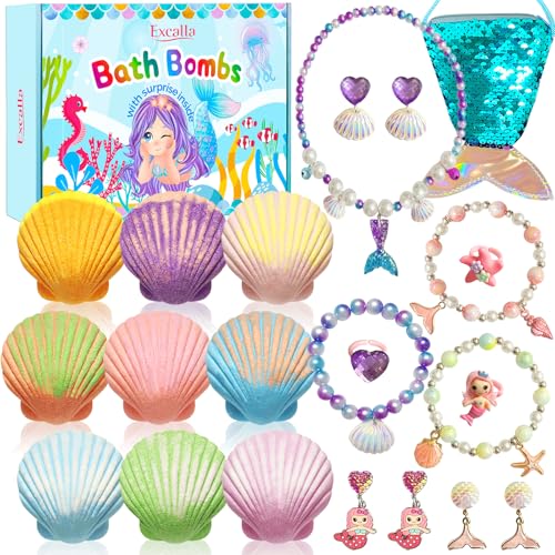 Mermaid Bath Bombs for Kids with Surprise Inside